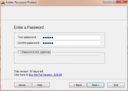 Screenshot - Folder Password Protect