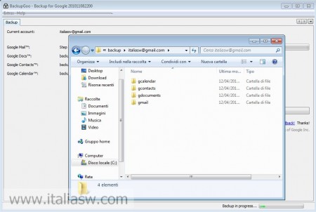 Backup Goo - Backup Gmail Calendar Contatti Documenti - 05