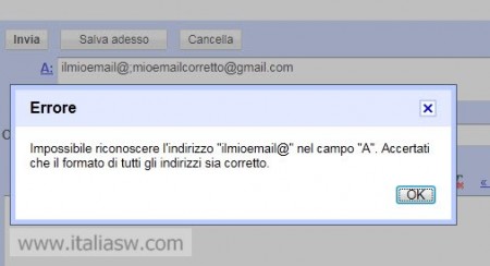 Gmail - Messaggi di errore