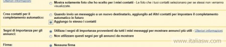 Gmail - Salvataggio automatico contatti