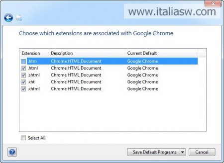 Screenshot - Default Programs Editor - 00 - Estensioni