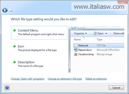 Screenshot - Default Programs Editor - 01 - Modifica descrizione e icona