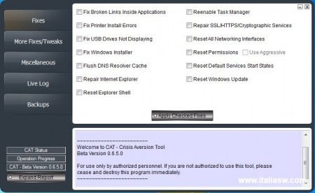 Screenshot - CAT Crysis Aversion Tool - 01