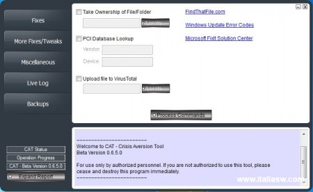 Screenshot - CAT Crysis Aversion Tool - 03