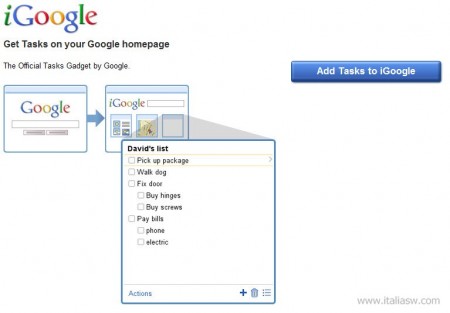 Screenshot - Google Tasks a iGoogle