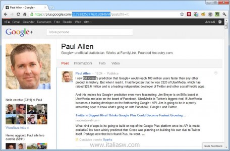 Screenshot - Google Plus Feed RSS