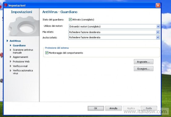 Screenshot - Opzioni - G Data Antivirus 2012 - 01
