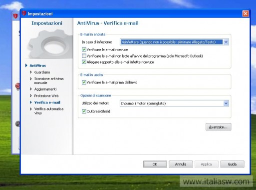 Screenshot - Opzioni - G Data Antivirus 2012 - 03
